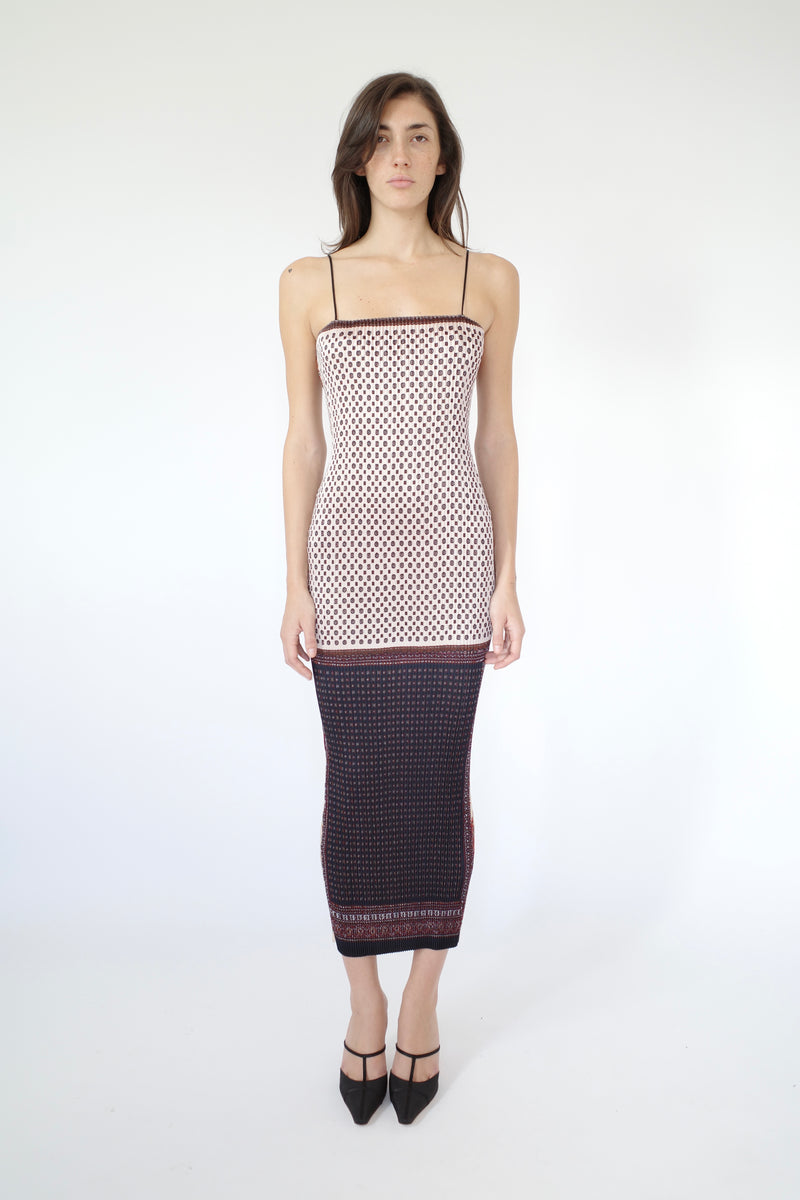 The Pleated Scarf Maxi Dress - Ivory