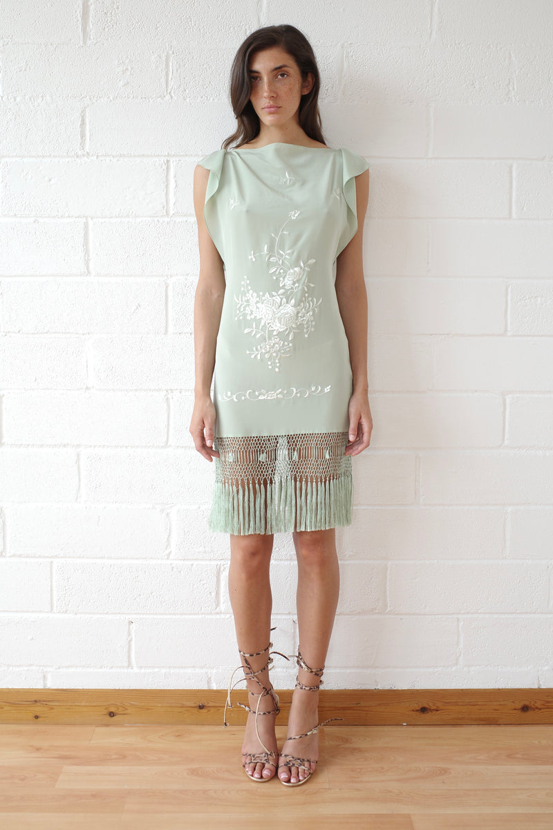 The Piano Shawl Shift Mini Dress