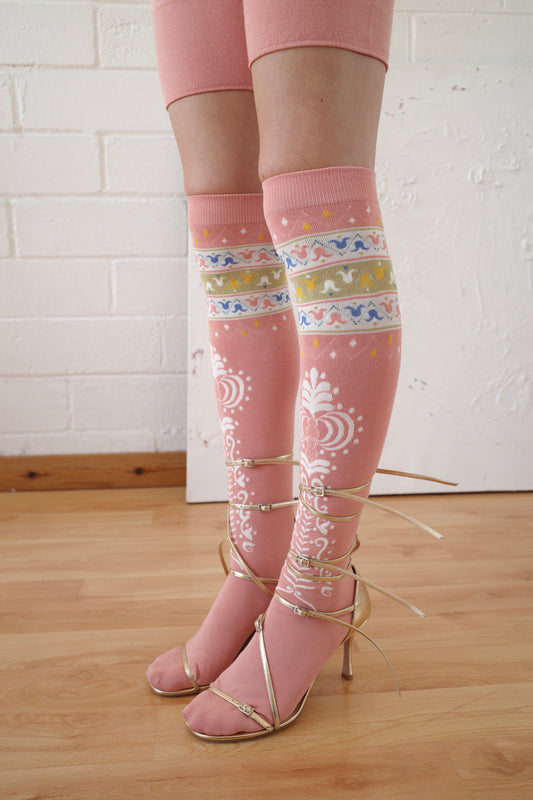 Knee High Salmon Sock