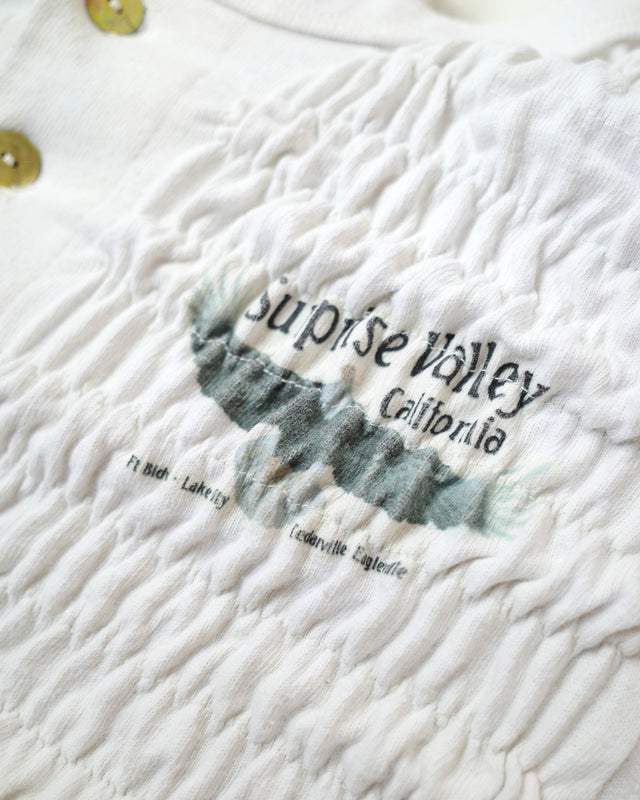 The Reconstituted Shirred Henley T-shirt