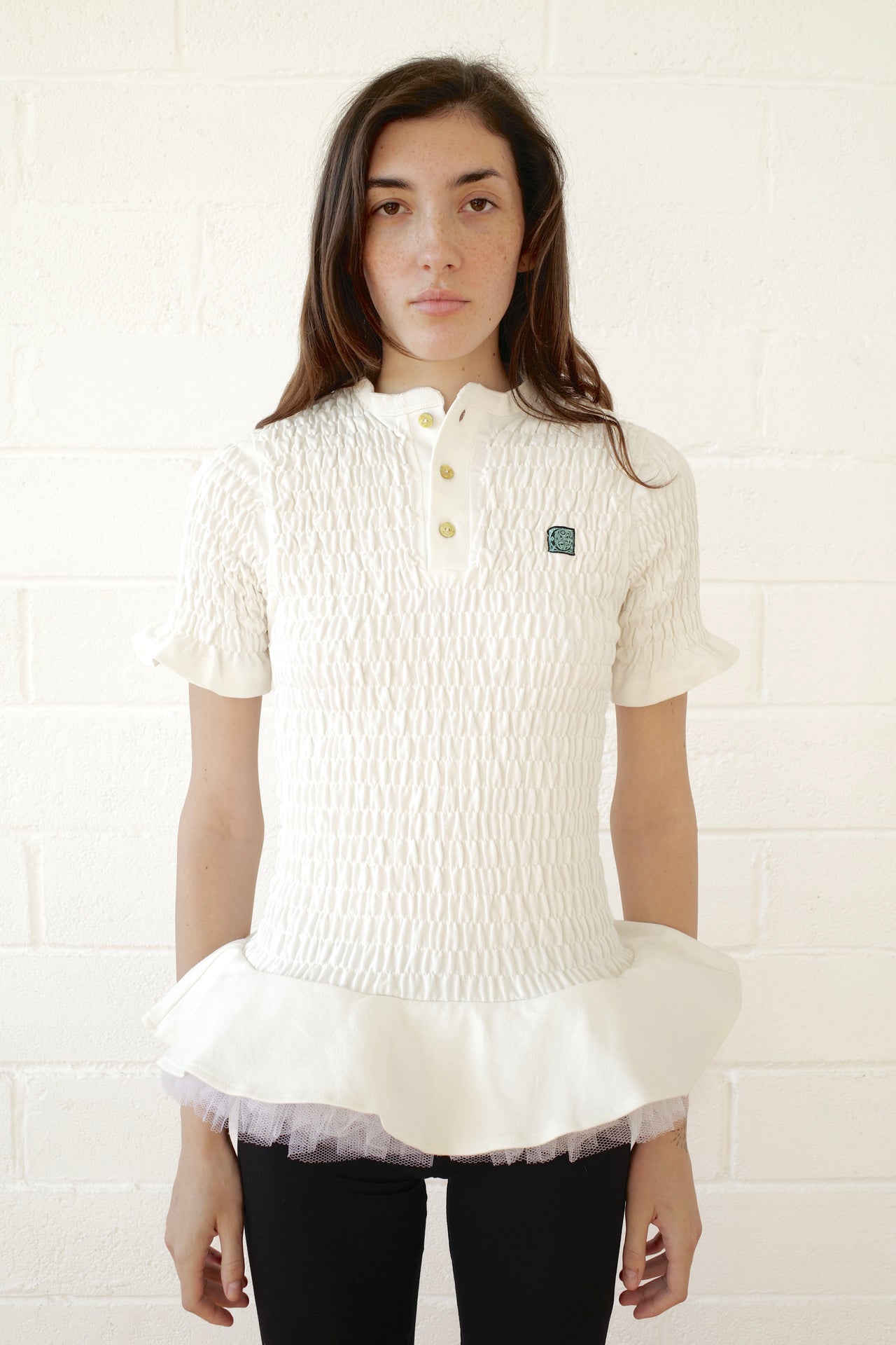 The Shirred Henley Tutu Top