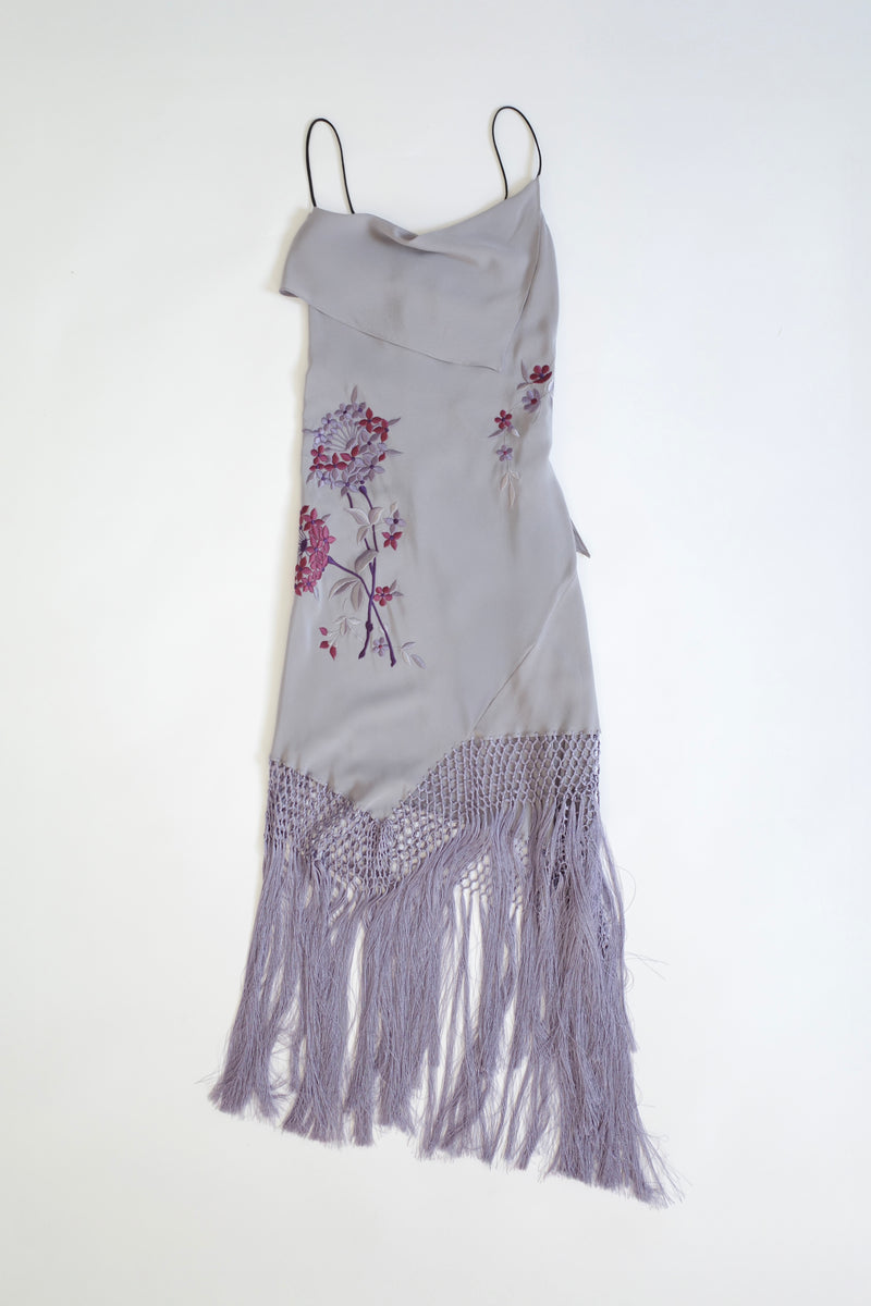 The Piano Shawl Mini Dress - Purple